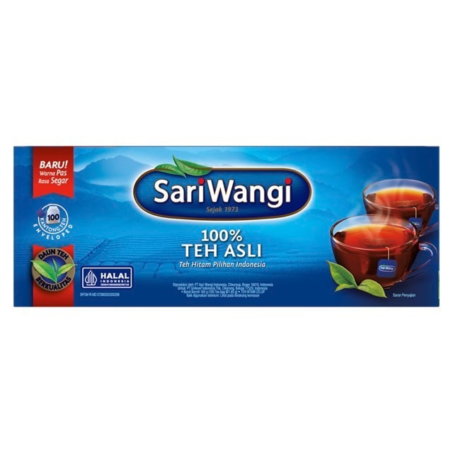 SariWangi Asli Teh Hitam Celup Enveloped - SariWangi Teh Asli, offers a balanced yet robust aroma & color to complement various culinary dishes.