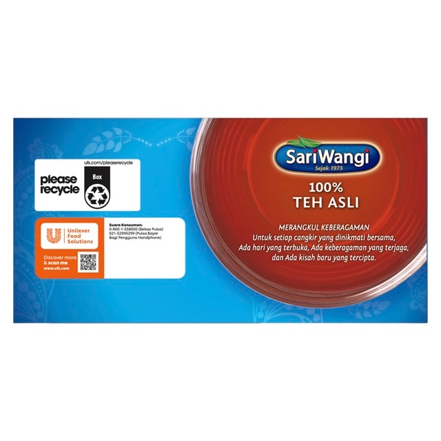 SariWangi Asli Teh Hitam Celup Enveloped - SariWangi Teh Asli, offers a balanced yet robust aroma & color to complement various culinary dishes.